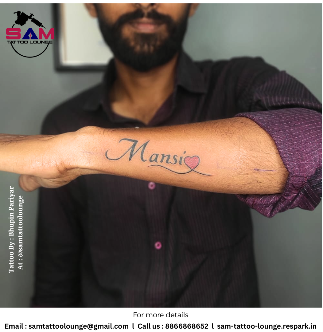 How to make name tattoo design with pen  Mahi name Tattoo design    YouTube